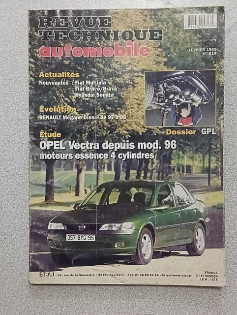 Rta Revue Technique Automobile N614 Opel Vectra Moteurs Essence 96 4 Cylindres