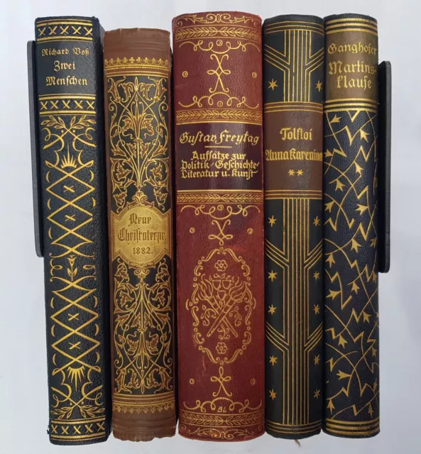 Alte dekorative Bücher um1880-1930 schöne Buchrücken Konvolut Sammlung Deko #131