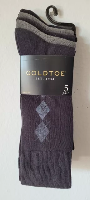 Gold Toe Men's 5-Pairs Crew Socks. (35).