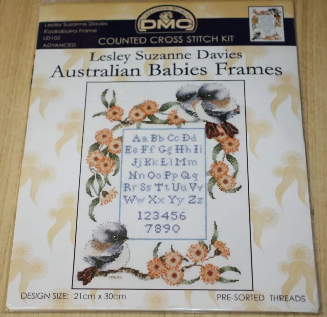 DMC Counted Cross Stitch Kit Lesley Davies Australian Babies Frames LD102 - New