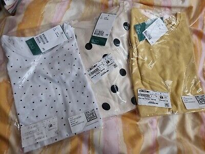 Girls H&M Short Sleeved Top T Shirt X 3 Bundle - Age 6-8 Years, New With Tags