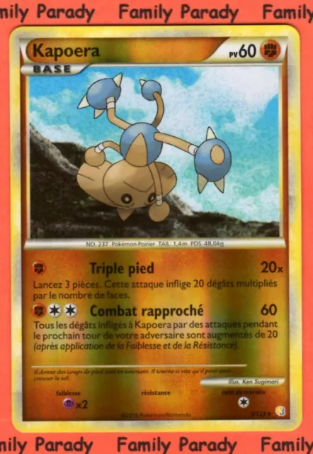 Kapoera REVERSE 60pv 5/123 HeartGold SoulSilver Carte Pokemon Rare neuve fr