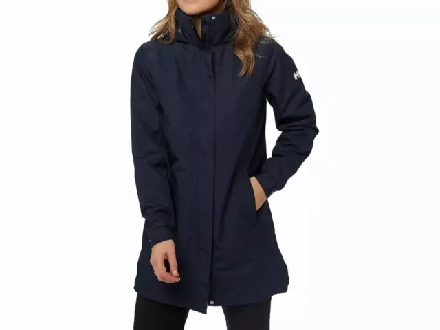 HELLY HANSEN ADEN Insulated Coat Navy Blue Rain Jacket Women's XS $59. ...