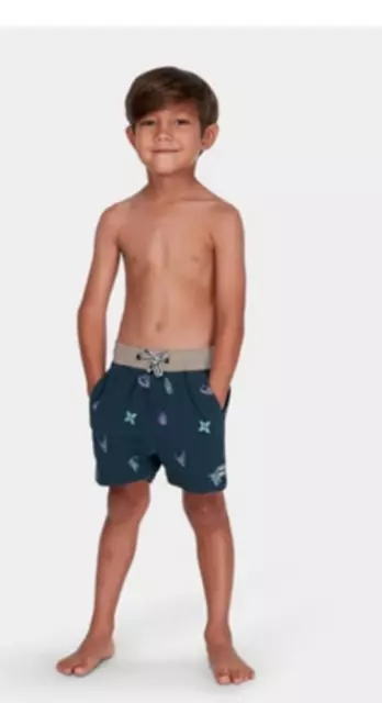 Bnwt Billabong Kids Sundays Layback Shorts Size 4 Last Pair Bargain (Indigo)