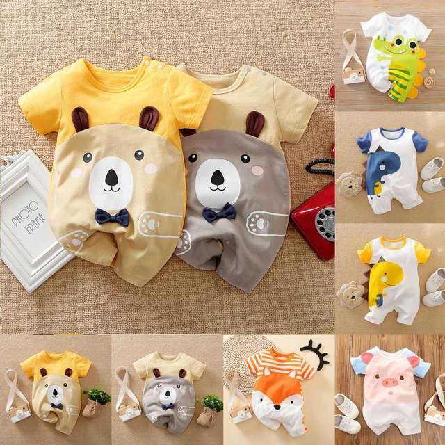 Newborn Infant Baby Girl Boy 3D Animal Romper Jumpsuit Playsuit Outfits Clothes