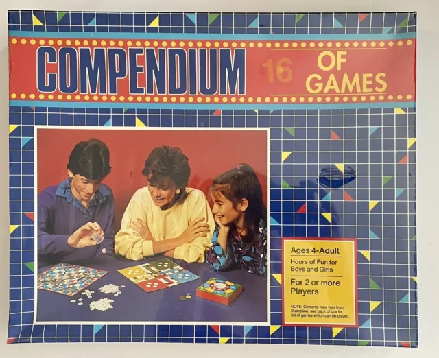 New in Box Vintage International Playthings Compendium of 16 Board Games  1980s