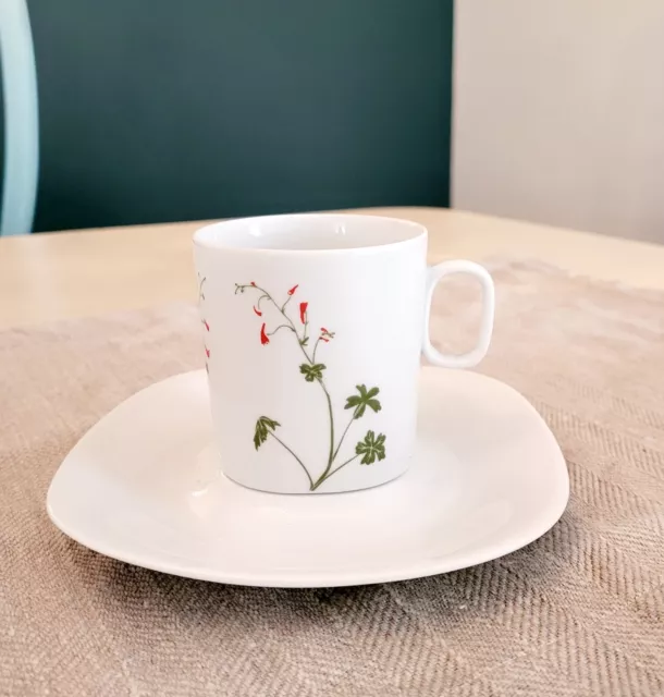 Block Floral Portraits by Henry Evans Langenthal "Larkspur" Cup and Saucer