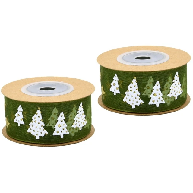 2x Diy Handwerk Bänder Organza Band Weihnachten Bogen Band 3