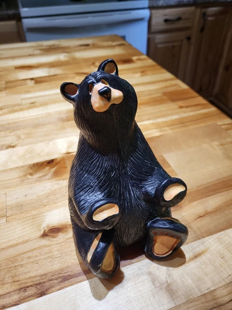 Jeff Fleming Bear Foots Black Bear Figurine Decor HANDY Tree Card Holder Collect