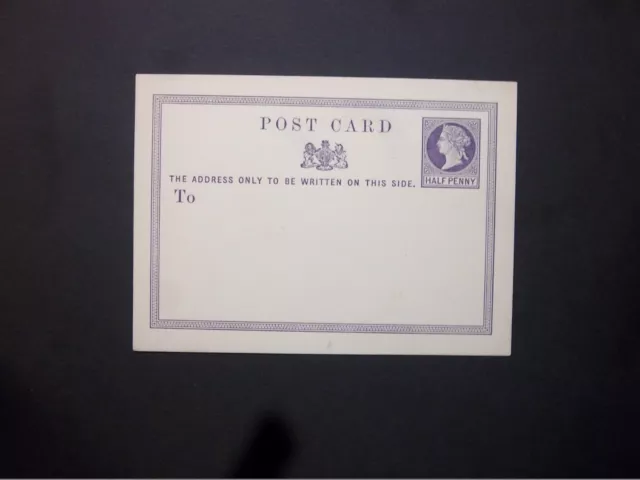 GB Postal Stationery 1870 QV 1/2d lilac Postcard size e unused H&B CP1