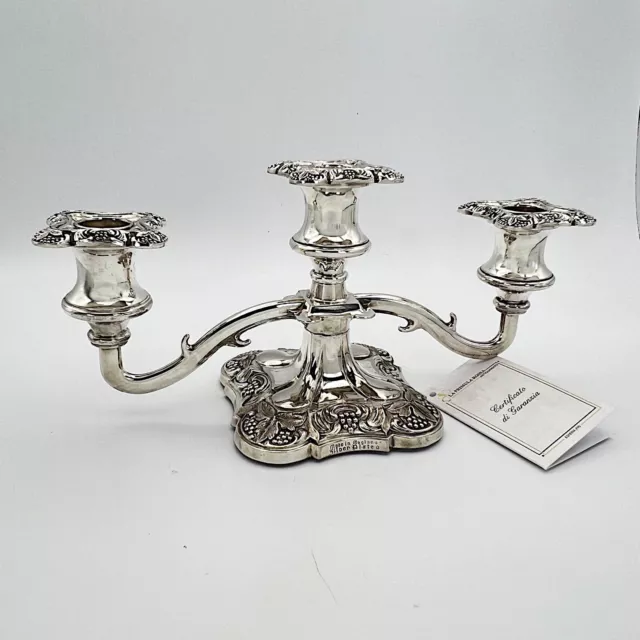 Candelabro antico in argento silver plated candeliere portacandela Sheffield 2