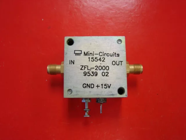 Mini-Circuits ZFL-2000 M Puissance 10-2000MHz RF Mise Voir Test Parcelle