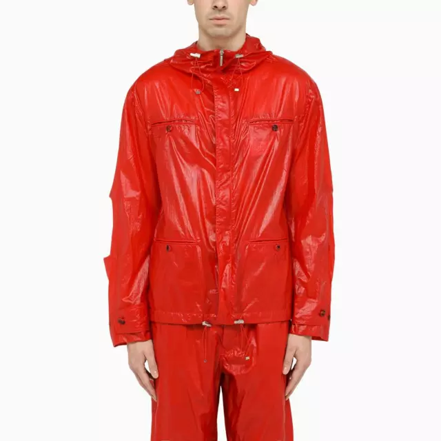 FERRAGAMO LIGHTWEIGHT RED Nylon Jacket $929.41 - PicClick