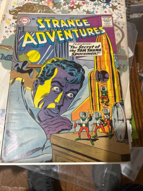 Strange Adventures 78 vgf 1957 DC Comic classic cover Bright!
