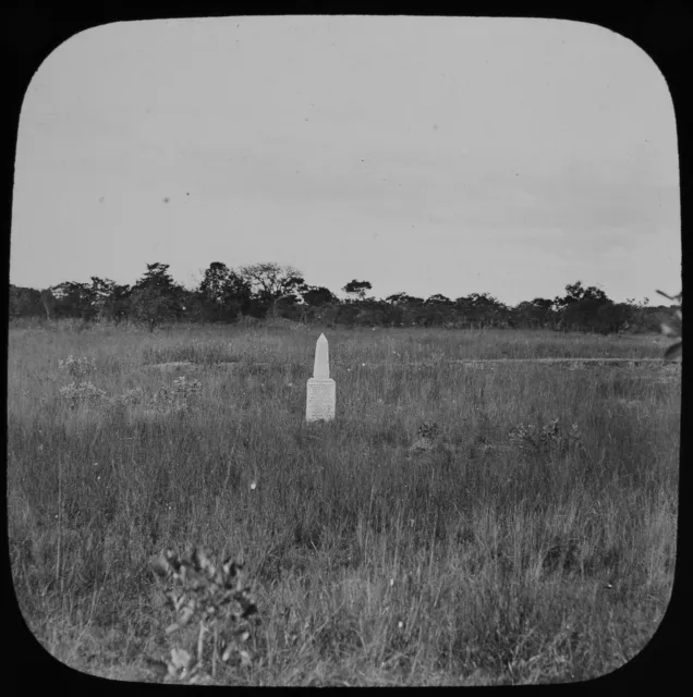 ANTIQUE Magic Lantern Slide PEACE - MEMORIAL TO MURDERED GIRL C1910 PHOTO AFRICA