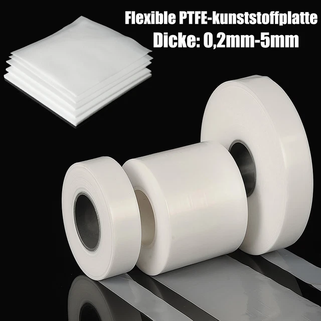 Spessore 0,2 mm~5 mm piastra flessibile in plastica ad alta temperatura-PTFE-F4, 300 X 1000 mm