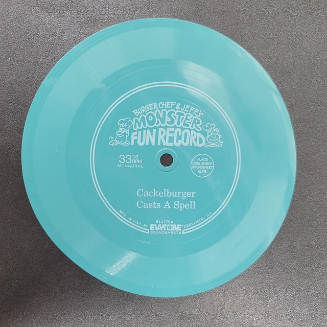 Vintage Monster fun Record Burger Chef and Jeff Cackelburger Casts a Spell