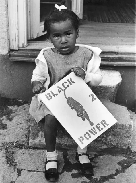 Segregation Civil Rights 1966 African American Black Girl Power Sign Photo E129