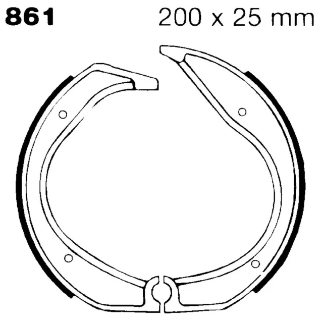 Paar Bremsbacken EBC 861 Für BMW 800 R 80 Rt 1982-1995