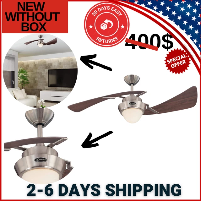 Westinghouse Harmony Indoor Ceiling Fan with Light 48 Inch Brushed Nickel