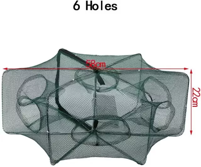 Fishing Trap Net - Automatic Nylon Fishing Net Shrimp Cage Foldable Crab Fish T 2