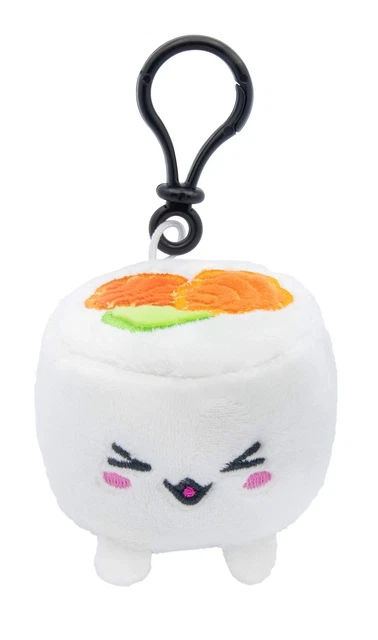 JOY TOY PLUSHI Uramaki Sushi with Salmon Plush Clip On 7 cm ...