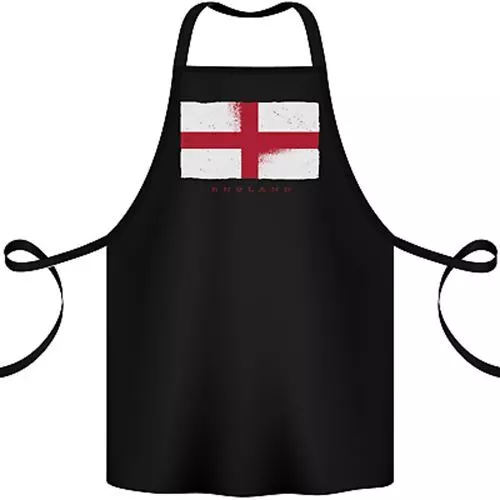 England Flag St Georges Day Rugby Football Cotton Apron 100% Organic