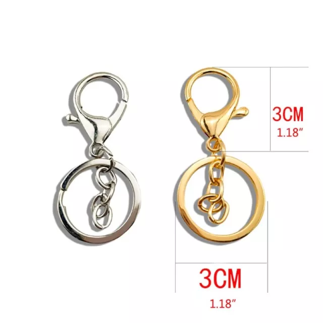 20Pcs Metal Snap Hook Lobster Clasps Lanyard Keyrings Keychain Jewelry Findings 3