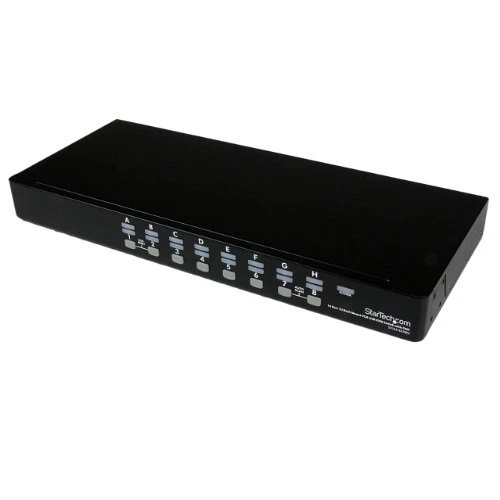 16 Port 1u Rack Mount Usb Kvm Switch With Osd - 16 X 1 - 16 X Hd-15
