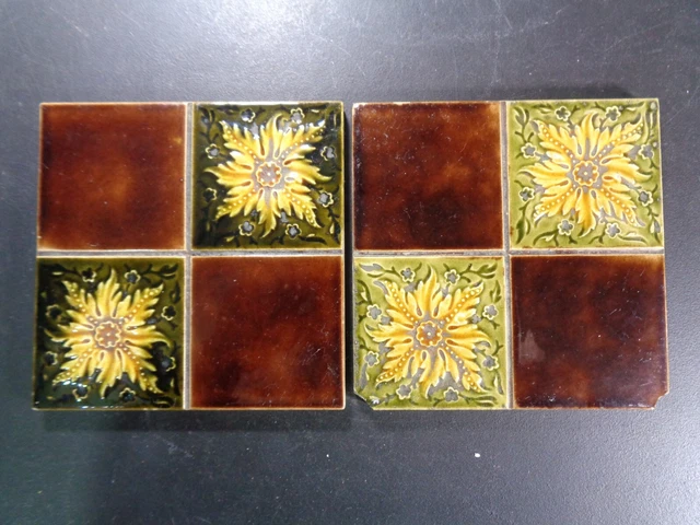 2 x Antique T.A.S England Tiles