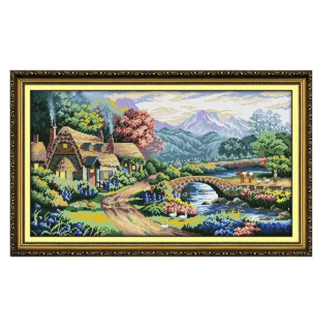 Dimensions Stamped Cross Stitch Kit Embroidery Package - Country Landscape