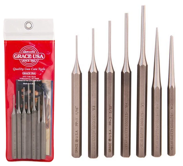 Grace USA Steel Punch Set - Repair and Maintenance Tools #7P