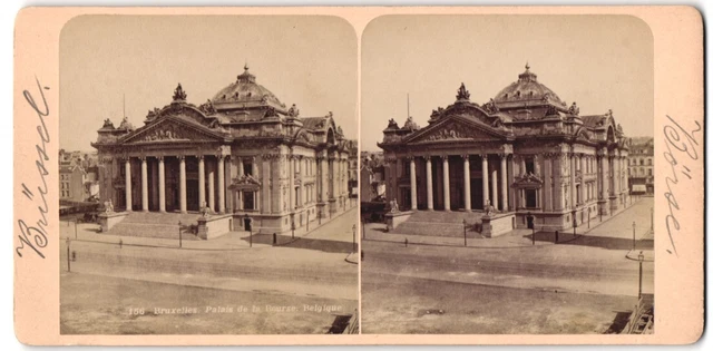 vue stéréoscopique-Photo Photographe inconnu,  vue de Bruxelles, Palais de la B