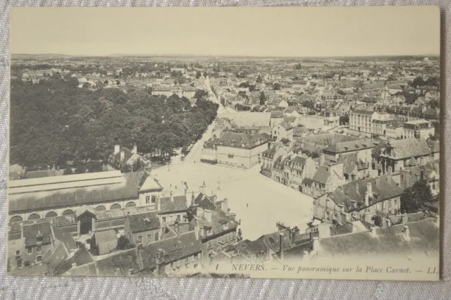 CPA"" NEVERS - panoramic view of Place Carnot