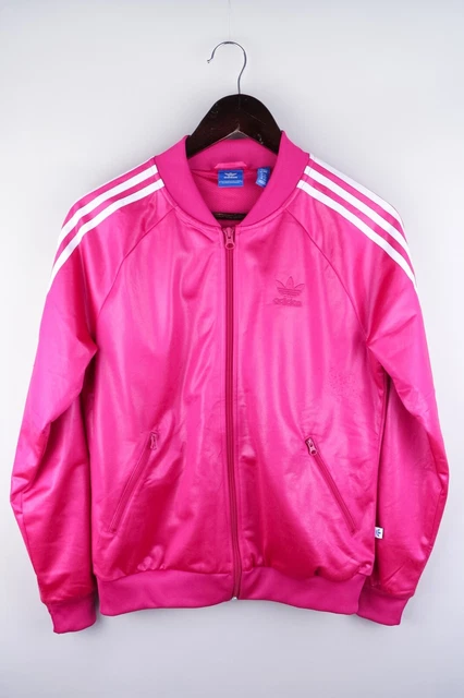 Adidas Originals Donna Track Jacket Activewear Tempo libero Casual Rosa taglia M UK12