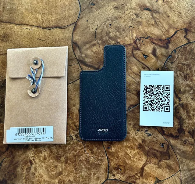 Vaja BLACK LEATHER BACK COVER for iPhone 12 Pro Max-$89