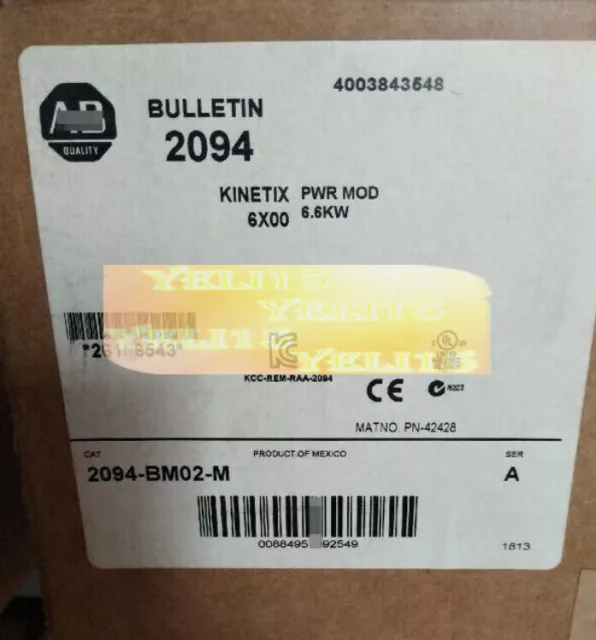 Factory Sealed Allen-Bradley 2094-BM02-M Kinetix 6500 15A Servo Axis Power