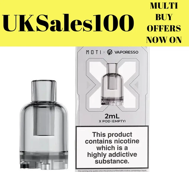Vaporesso Moti X Mini Replacement Pods ~ 2ml ~ 2 in a pk ~ Genuine UK Seller