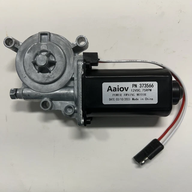 Aaiov 373566 , RV Power Awning Motor , 12 VDC , 75 RPM