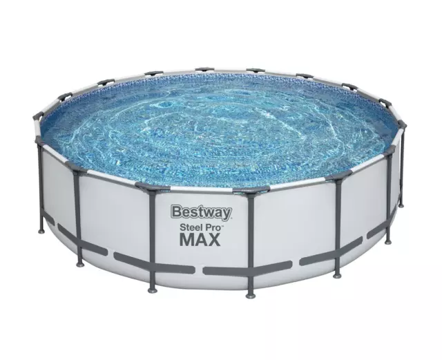 Bestway 5612Z Frame Pool Power Steel 488x122cm ohne Pumpe Leiter und Zubehör