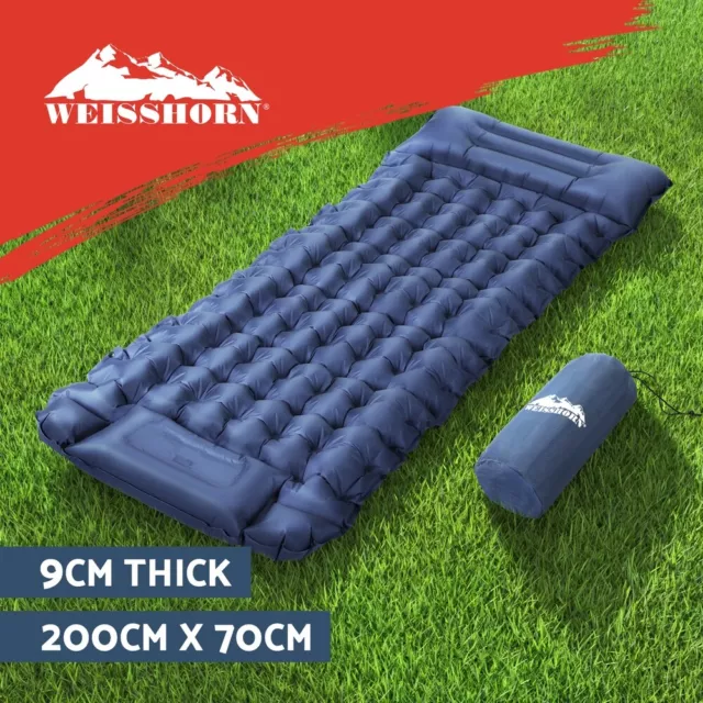 Weisshorn Self Inflating Mattress Camping Sleeping Mat Air Bed Single Pillow Bag