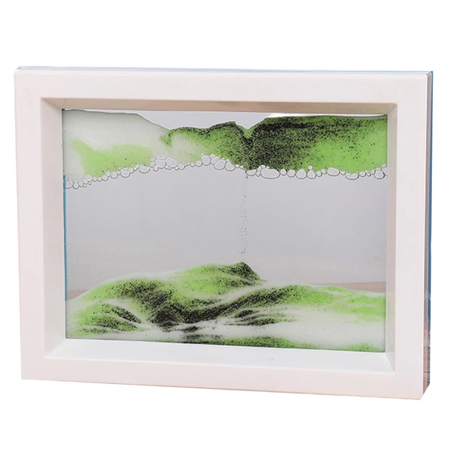 Marco de arena que fluye patrón de montaña textura transparente exquisita mano de obra que fluye