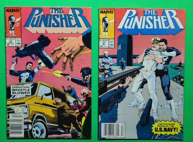 Marvel Comics Lot- The Punisher vol.2 26,27,28,42,57 newstand, #14 war journal 2