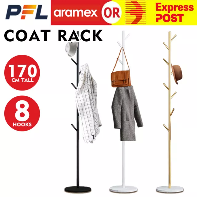 Clothes Rack Garment Coat Hanging Rail Stand Closet Storage Shelf Tree Hanger