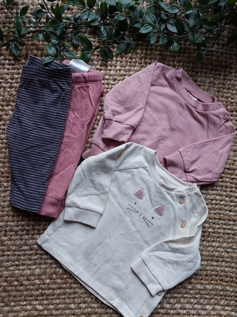 Baby Girls H&M Mixed Bundle of Clothes Tops & Leggings Size 1-2 Months