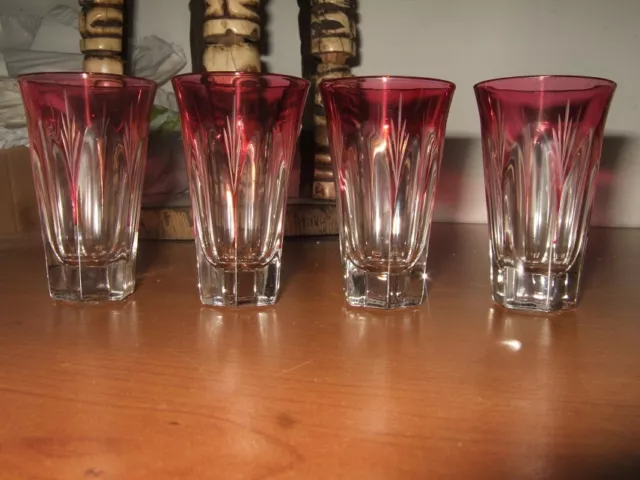 Très belle série de quatre Petit verre à alcool, italien des année 1950