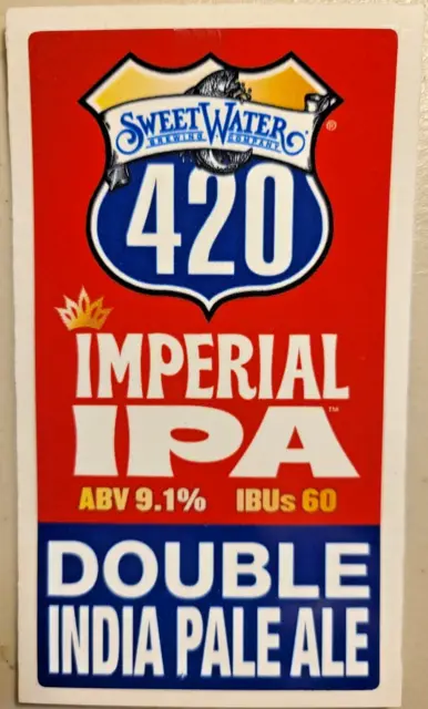 Sweetwater Brewing Company 420 Imperial Double IPA Craft Beer Sticker Brewery