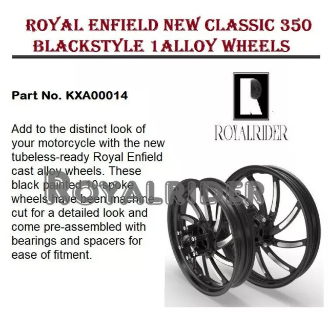 Royal Enfield Nouveau Classic 350 Blackstyle 1 Jantes En Alliage