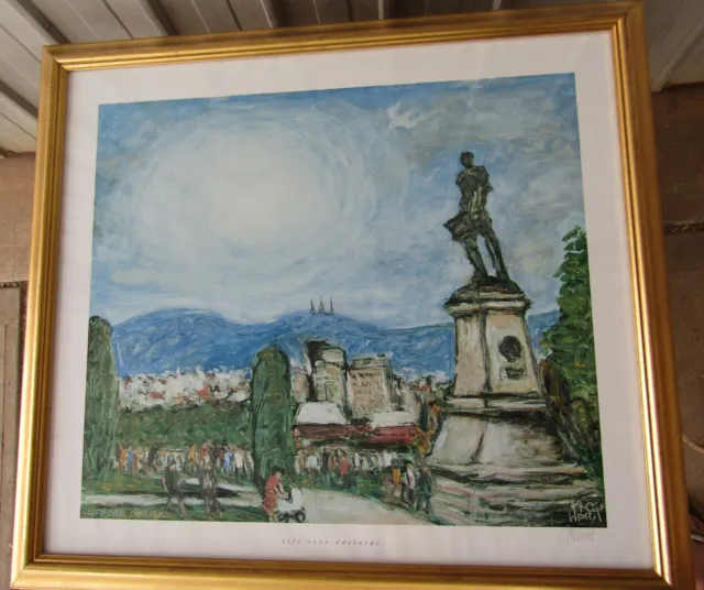 Pro Hart Artist Limited Edition " Life Over Adelaide" Painting Print. Signed