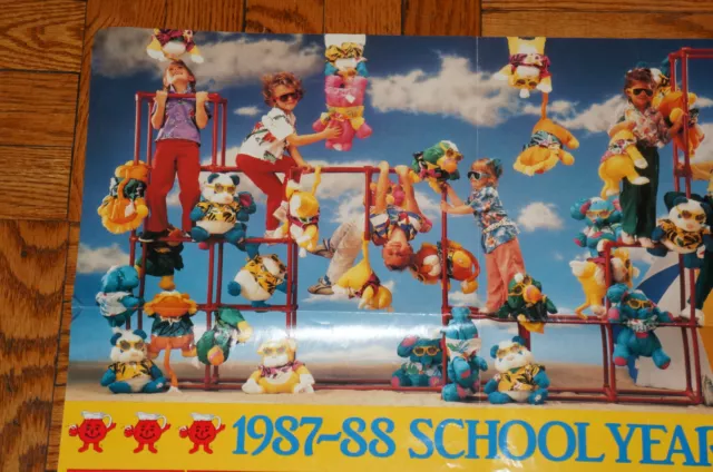 AFFICHE PUFFALUMP Fisher Price 1987 1988 année scolaire KOOL AID Vintage années 1980 années 80 3